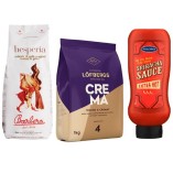 Кофе в зернах 2 вида и соус шрирача